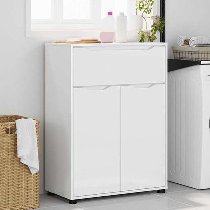 vidaXL Meuble de salle de bain avec étagère Blanc brillant 72,5 x 36,5 x 100 cm
