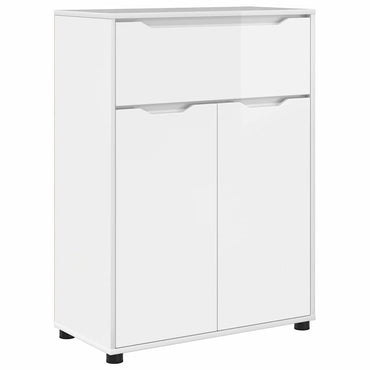 vidaXL Meuble de salle de bain avec étagère Blanc brillant 72,5 x 36,5 x 100 cm