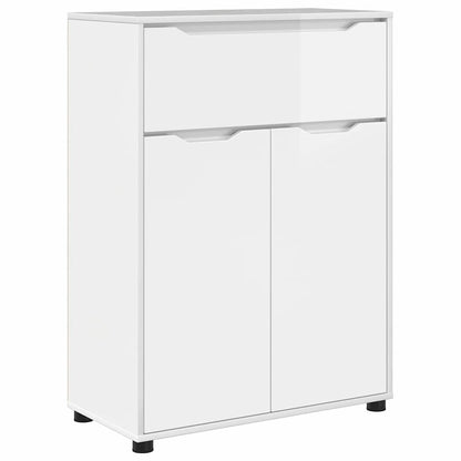 vidaXL Meuble de salle de bain avec étagère Blanc brillant 72,5 x 36,5 x 100 cm