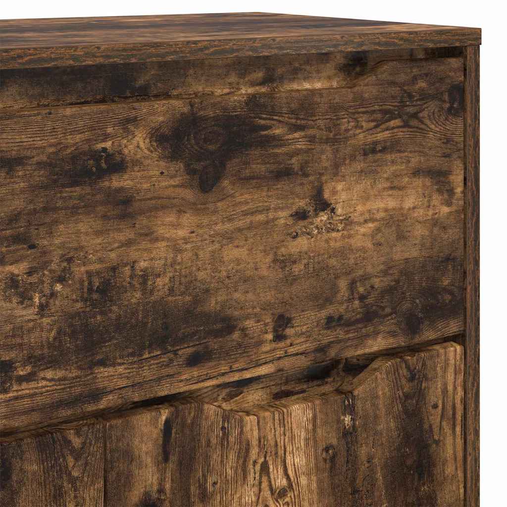 vidaXL Meuble de salle de bain chêne fumé 72,5 x 36,5 x 100 cm