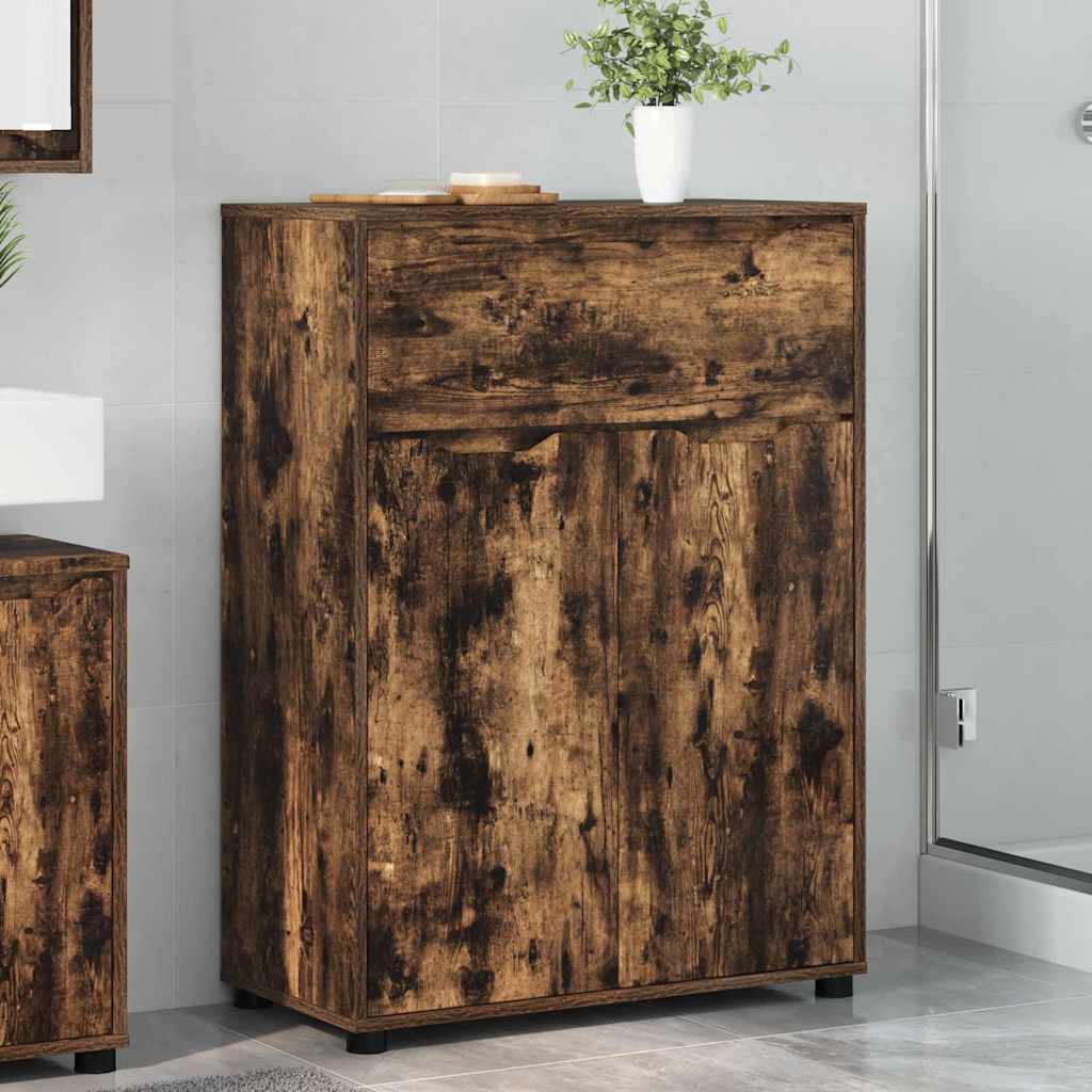 vidaXL Meuble de salle de bain chêne fumé 72,5 x 36,5 x 100 cm