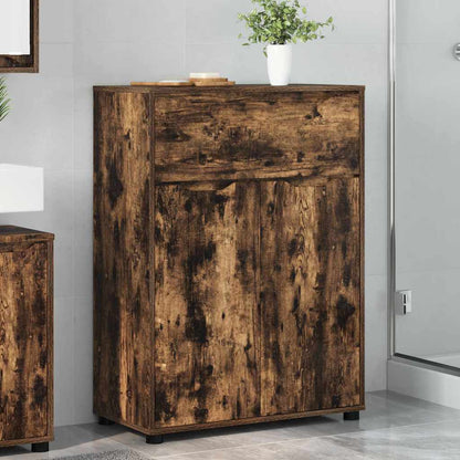 vidaXL Meuble de salle de bain chêne fumé 72,5 x 36,5 x 100 cm