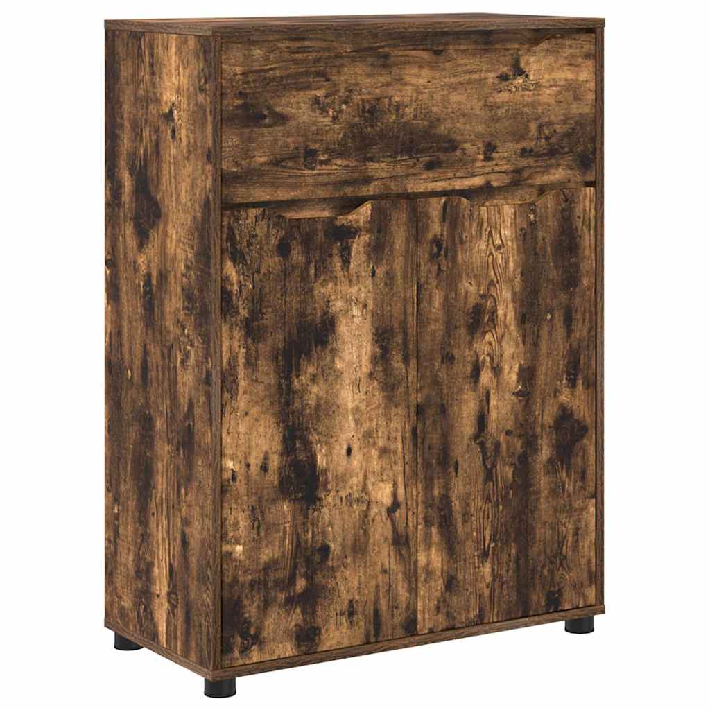 vidaXL Meuble de salle de bain chêne fumé 72,5 x 36,5 x 100 cm