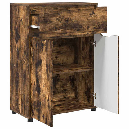 vidaXL Meuble de salle de bain chêne fumé 72,5 x 36,5 x 100 cm
