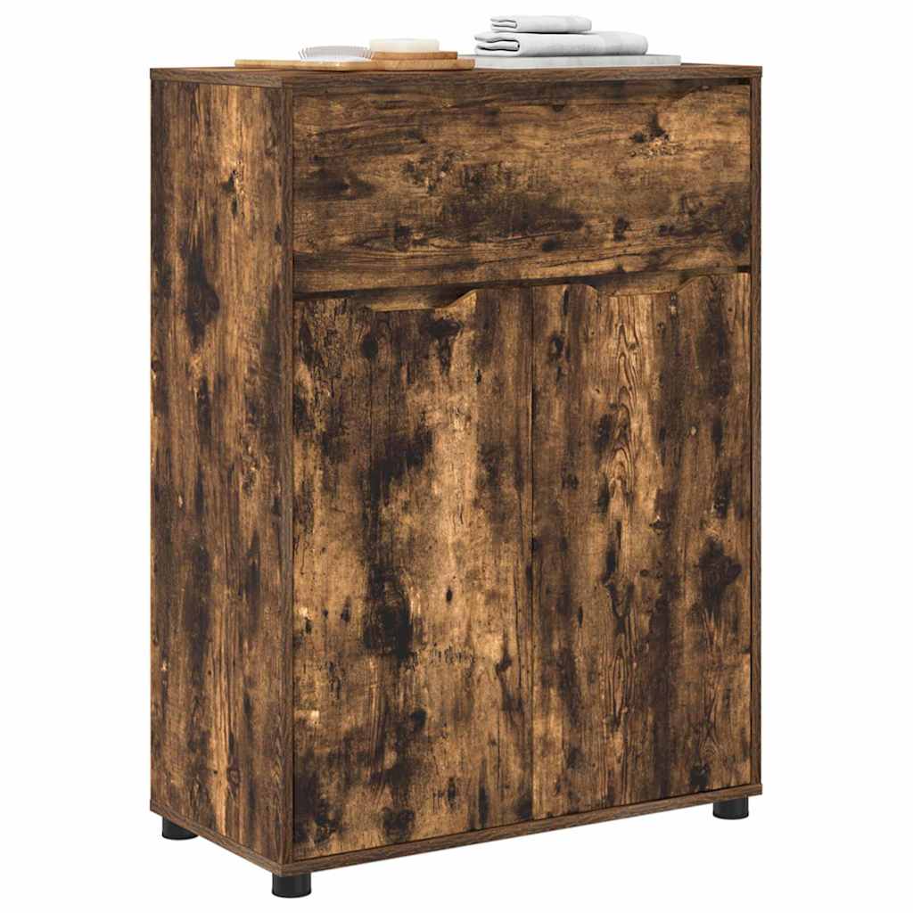 vidaXL Meuble de salle de bain chêne fumé 72,5 x 36,5 x 100 cm
