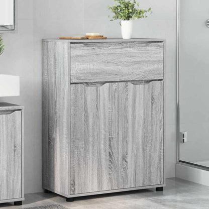 vidaXL Meuble de salle de bain avec étagère Gris Sonoma 72,5 x 36,5 x 100 cm