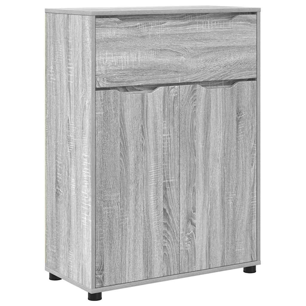 vidaXL Meuble de salle de bain avec étagère Gris Sonoma 72,5 x 36,5 x 100 cm