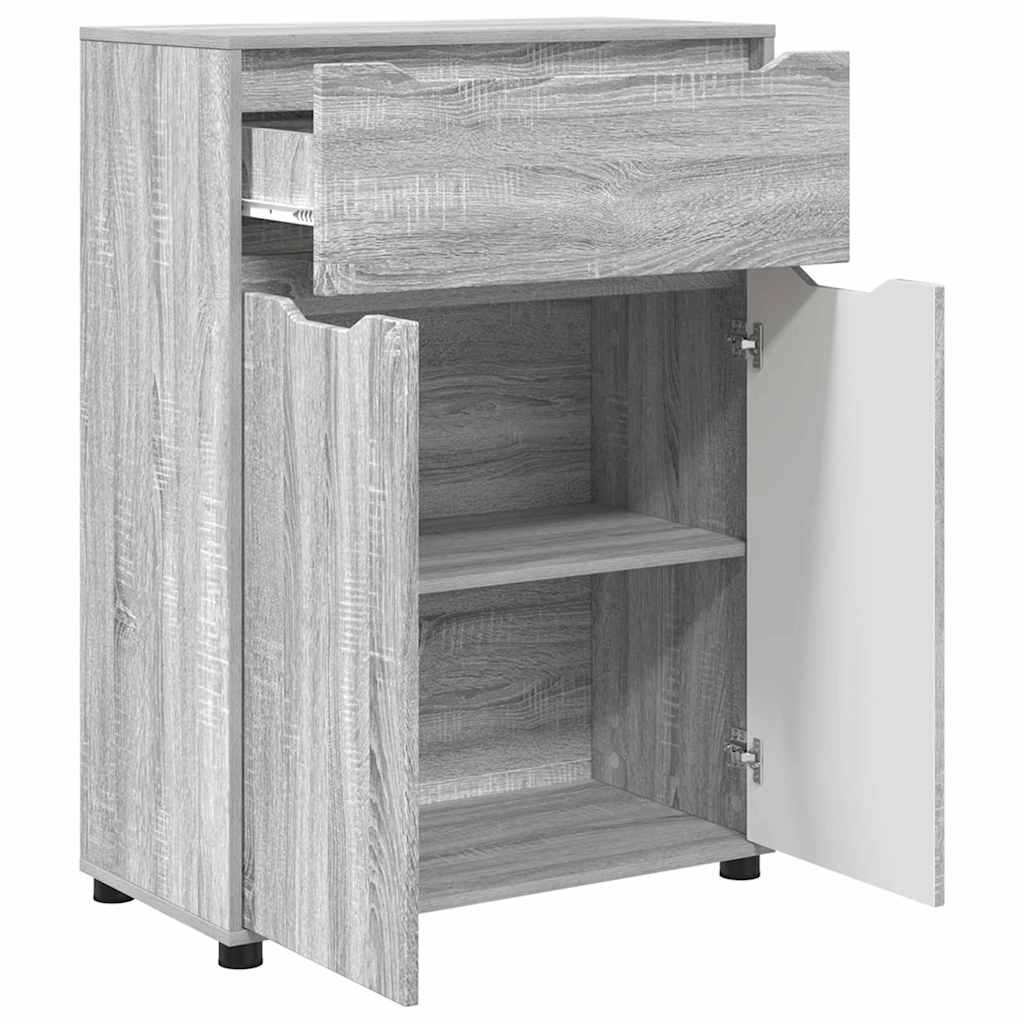 vidaXL Meuble de salle de bain avec étagère Gris Sonoma 72,5 x 36,5 x 100 cm