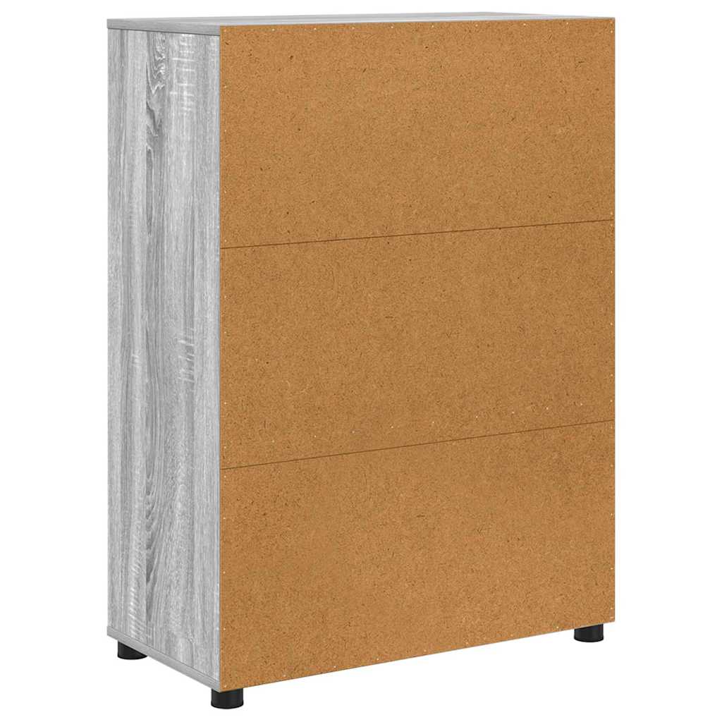 vidaXL Meuble de salle de bain avec étagère Gris Sonoma 72,5 x 36,5 x 100 cm