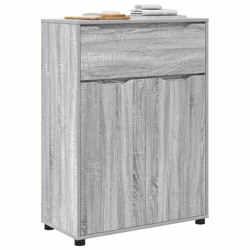 vidaXL Meuble de salle de bain avec étagère Gris Sonoma 72,5 x 36,5 x 100 cm