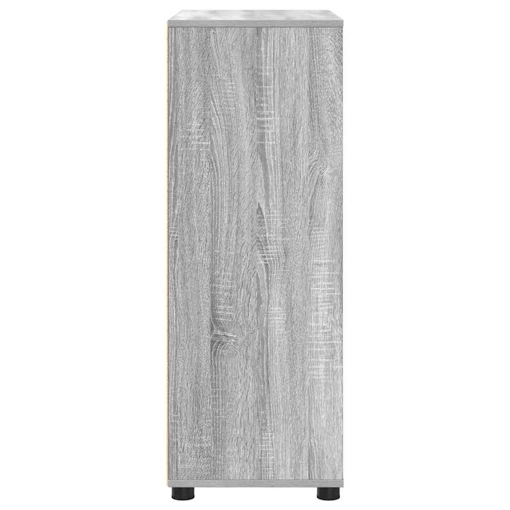 vidaXL Meuble de salle de bain avec étagère Gris Sonoma 72,5 x 36,5 x 100 cm