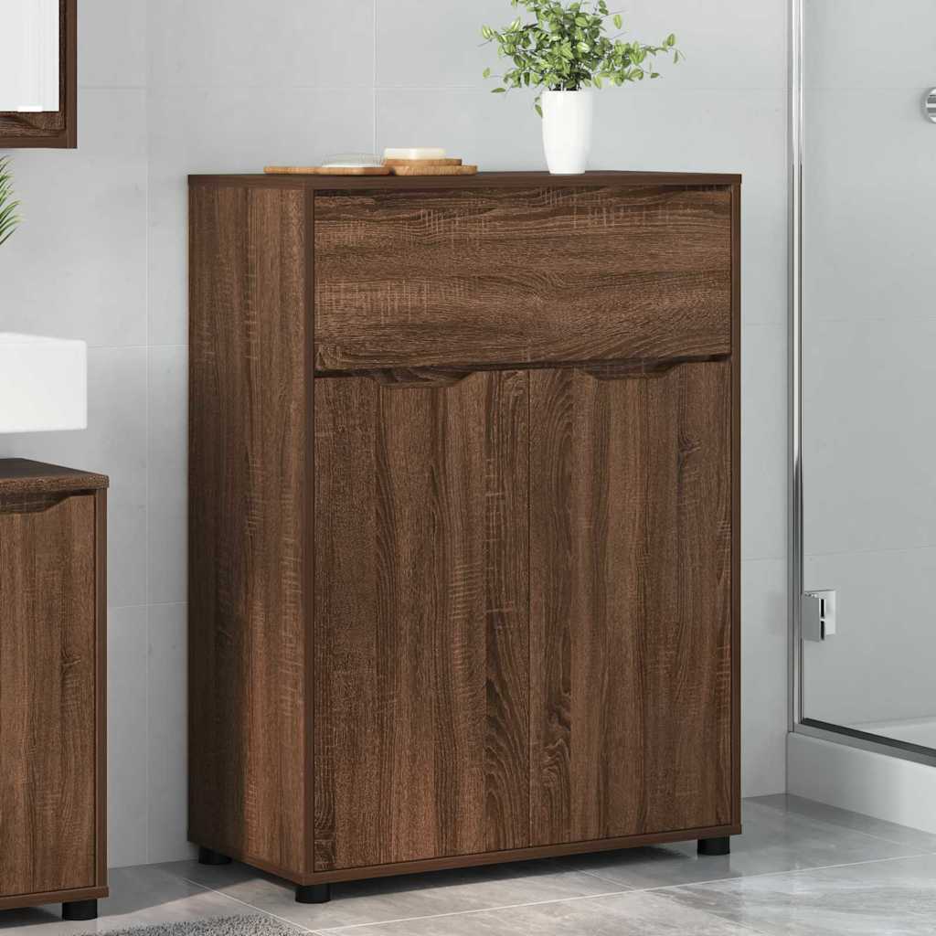 vidaXL Armoire de salle de bain aspect chêne marron 72,5 x 36,5 x 100 cm