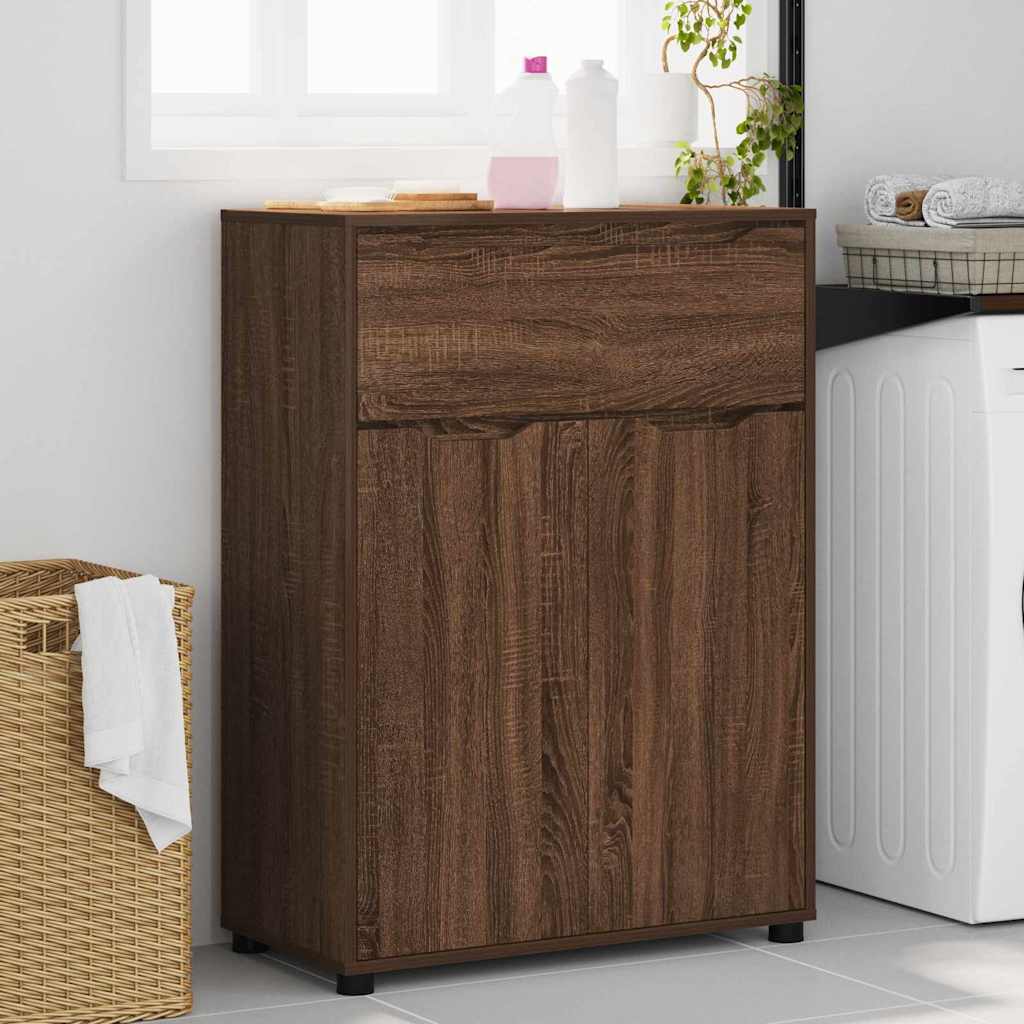 vidaXL Armoire de salle de bain aspect chêne marron 72,5 x 36,5 x 100 cm