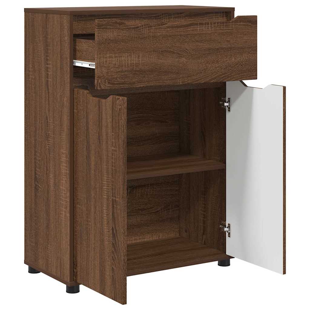 vidaXL Armoire de salle de bain aspect chêne marron 72,5 x 36,5 x 100 cm