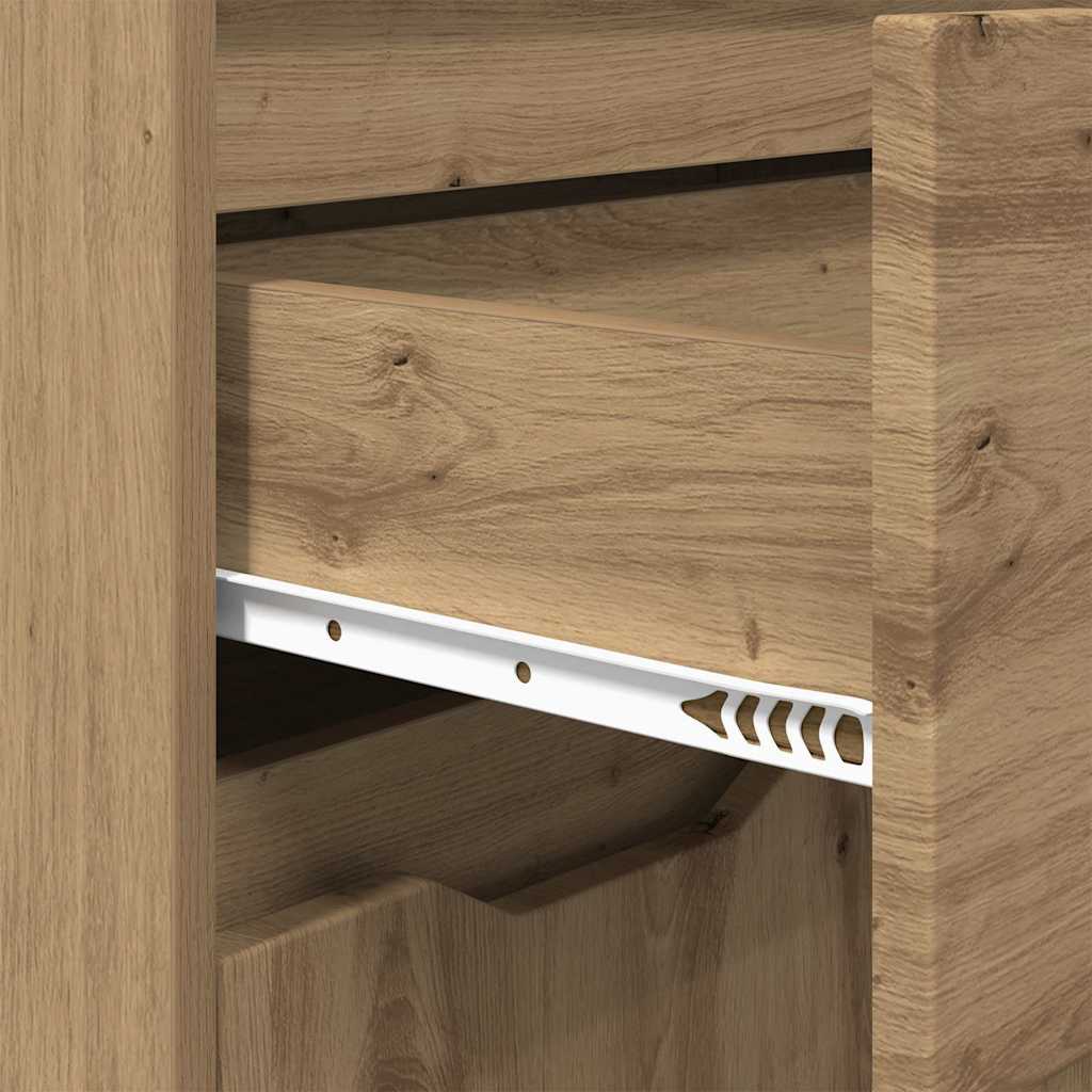 vidaXL Meuble de salle de bain avec étagère chêne Artisan 72,5 x 36,5 x 100 cm