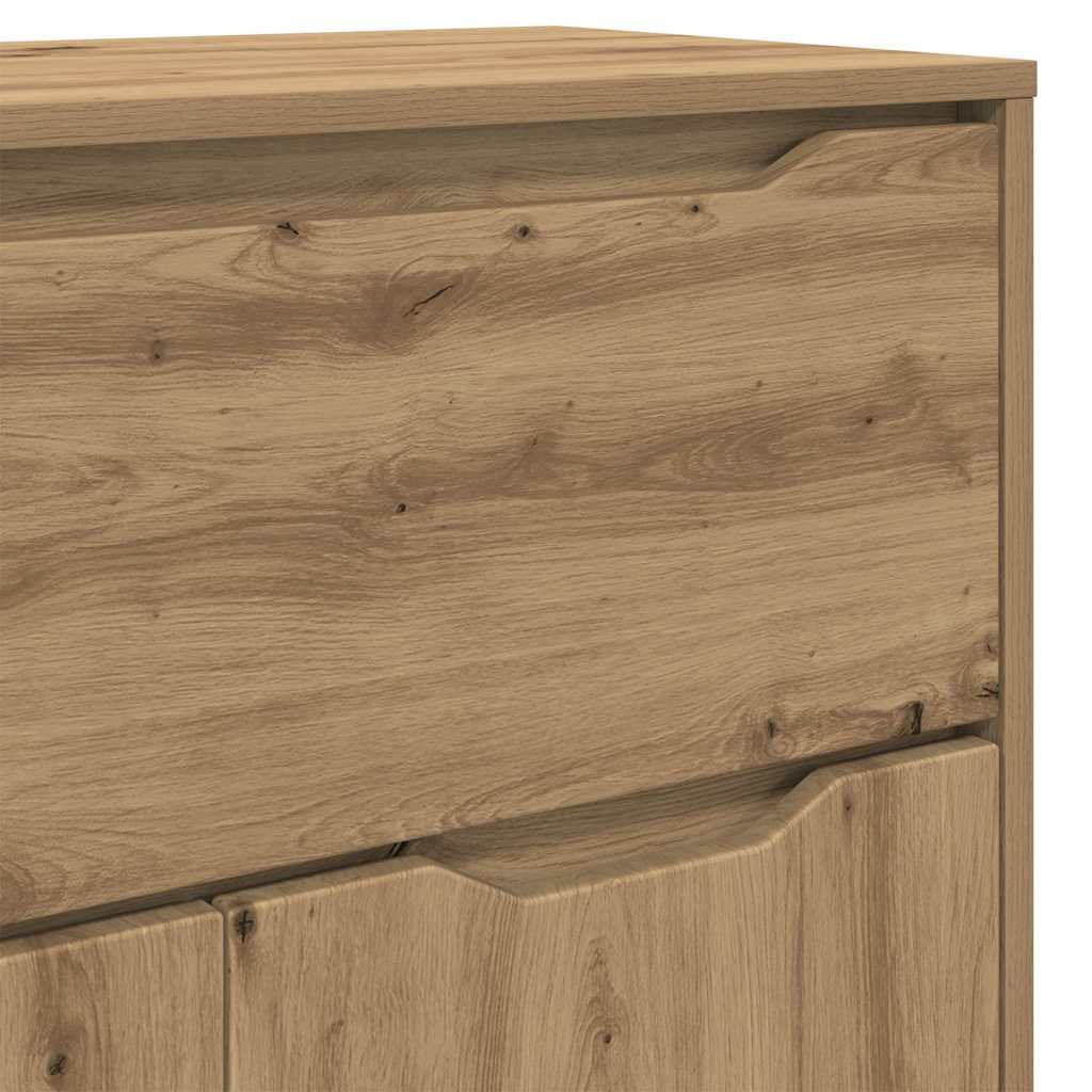 vidaXL Meuble de salle de bain avec étagère chêne Artisan 72,5 x 36,5 x 100 cm