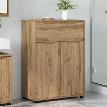 vidaXL Meuble de salle de bain avec étagère chêne Artisan 72,5 x 36,5 x 100 cm