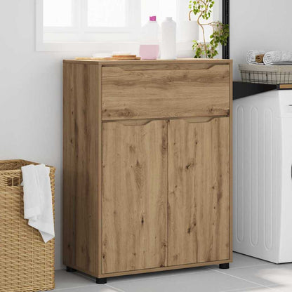 vidaXL Meuble de salle de bain avec étagère chêne Artisan 72,5 x 36,5 x 100 cm