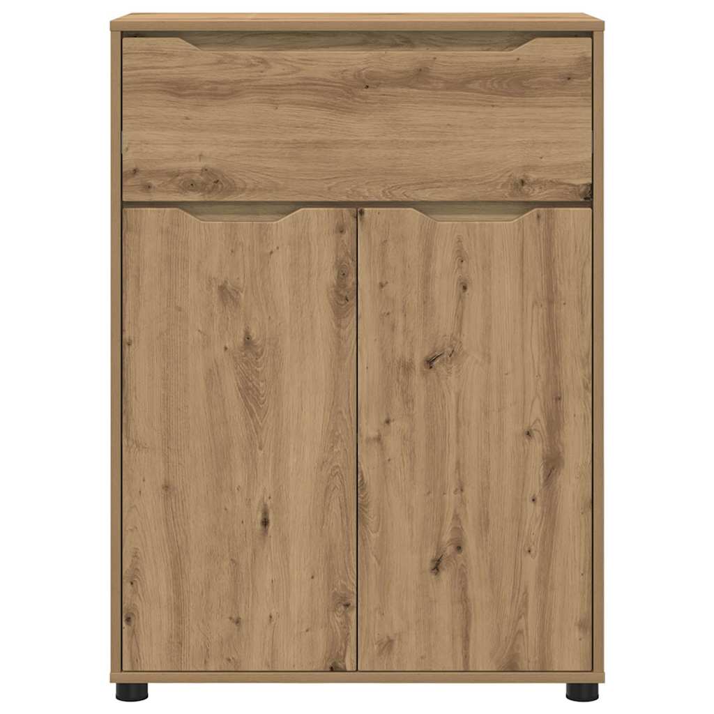vidaXL Meuble de salle de bain avec étagère chêne Artisan 72,5 x 36,5 x 100 cm