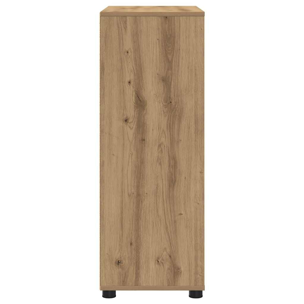 vidaXL Meuble de salle de bain avec étagère chêne Artisan 72,5 x 36,5 x 100 cm