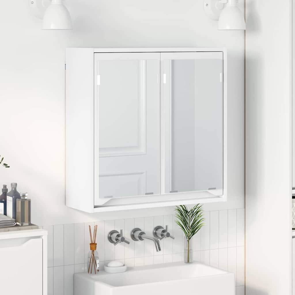 vidaXL Armoire de toilette blanche 60 x 20 x 60 cm en bois d'ingénierie