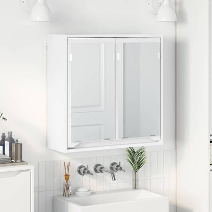 vidaXL Armoire de toilette blanche 60 x 20 x 60 cm en bois d'ingénierie