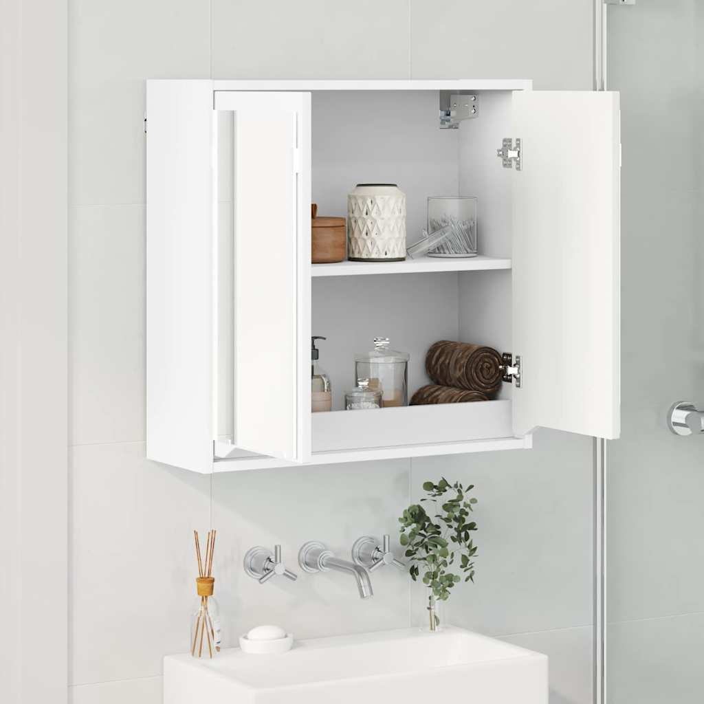 vidaXL Armoire de toilette blanche 60 x 20 x 60 cm en bois d'ingénierie