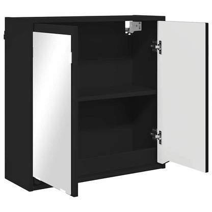 Badezimmerspiegelschrank Schwarz 60 x 20 x 60 cm Holzwerkstoff