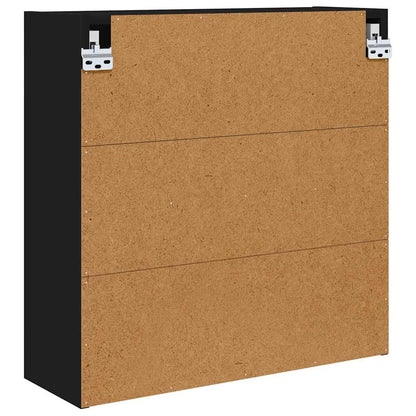 Badezimmerspiegelschrank Schwarz 60 x 20 x 60 cm Holzwerkstoff