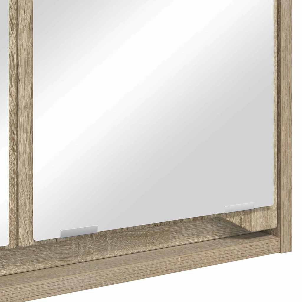 Meuble de salle de bain mural avec miroir et étagère Chêne Sonoma 60 x 20 x 60 cm vidaXL