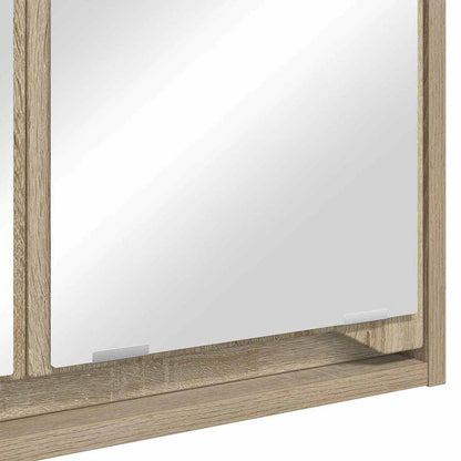 Meuble de salle de bain mural avec miroir et étagère Chêne Sonoma 60 x 20 x 60 cm vidaXL