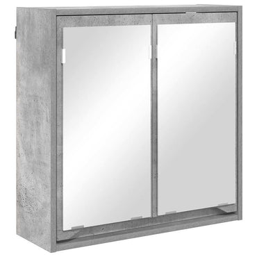 Armoire de salle de bain avec miroir et étagère vidaXL Gris béton 60 x 20 x 60 cm