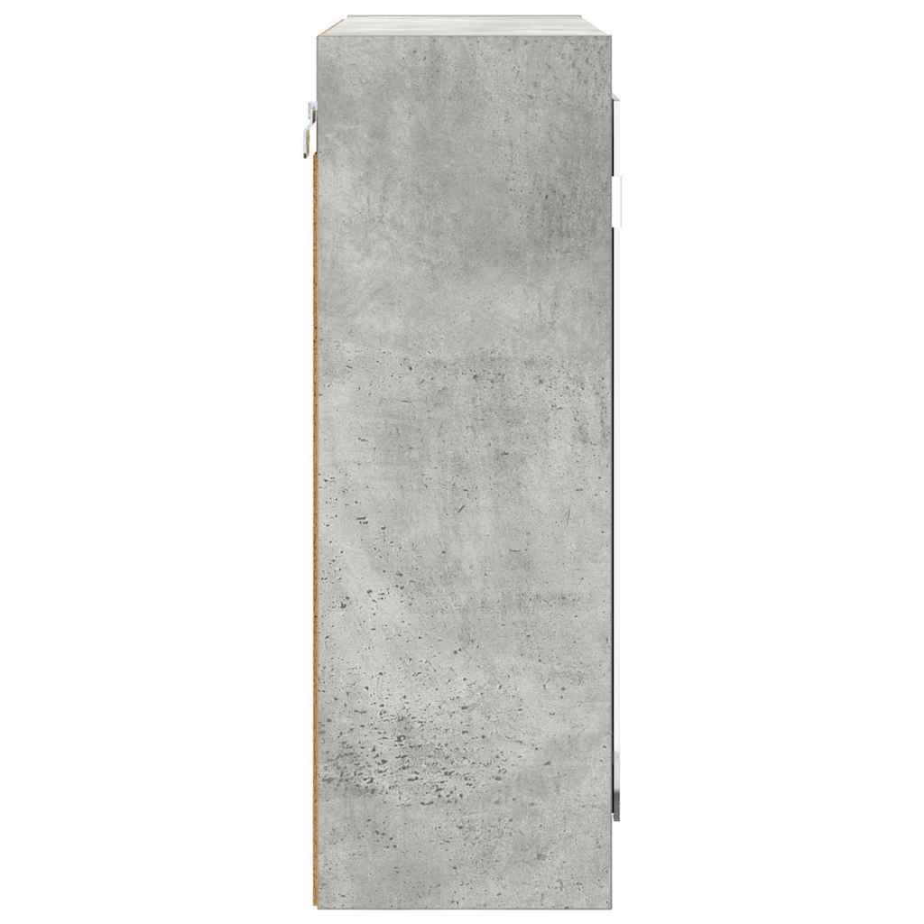 Badezimmerspiegelschrank mit Regal Beton Grau 60 x 20 x 60 cm