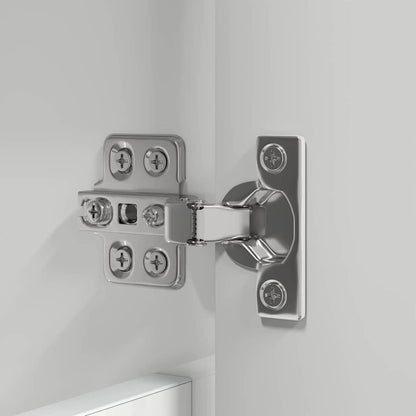 Badezimmerspiegelschrank mit Tür Hochglanz Weiß 60 x 20 x 60 cm