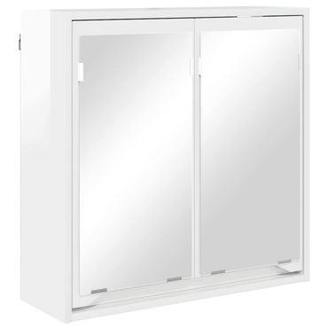 vidaXL Armoire de toilette avec porte Blanc brillant 60 x 20 x 60 cm
