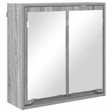 vidaXL Armoire de toilette avec porte Sonoma gris 60 x 20 x 60 cm