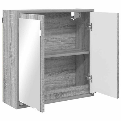 Badezimmerspiegelschrank mit Tür Graues Sonoma 60 x 20 x 60 cm