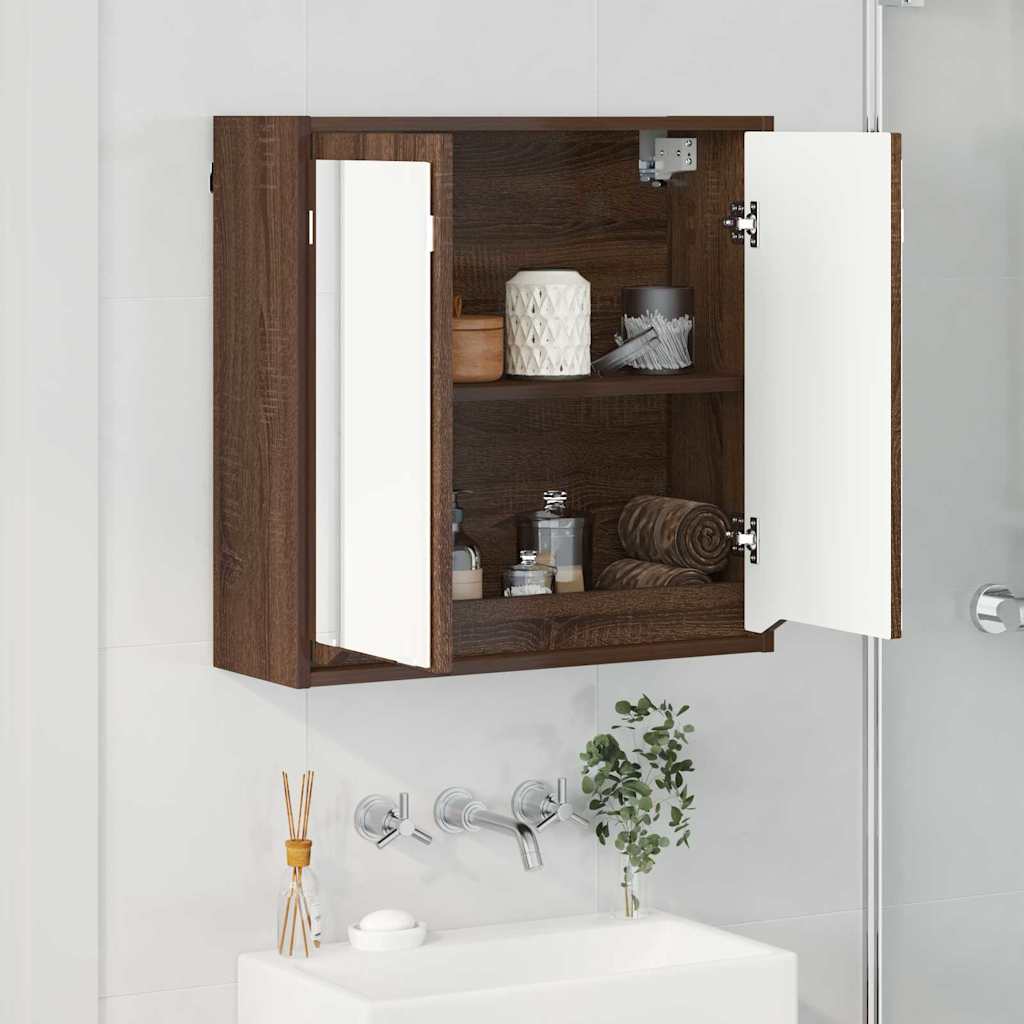 vidaXL Badezimmerspiegelschrank Braun Eichen-Optik 60 x 20 x 60 cm