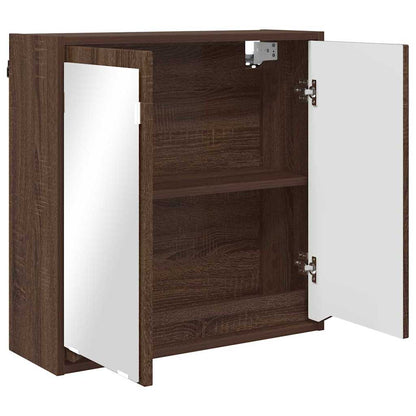 vidaXL Badezimmerspiegelschrank Braun Eichen-Optik 60 x 20 x 60 cm