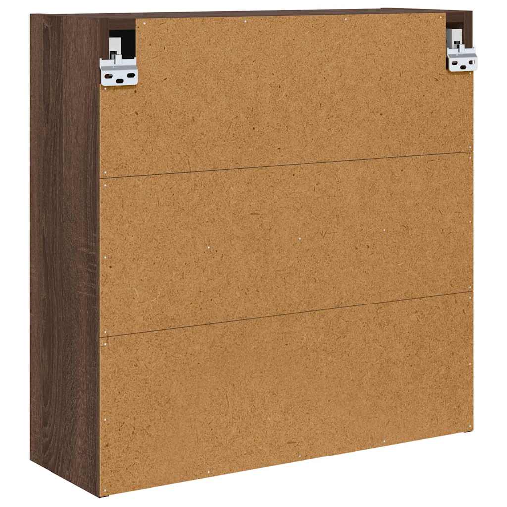 vidaXL Badezimmerspiegelschrank Braun Eichen-Optik 60 x 20 x 60 cm