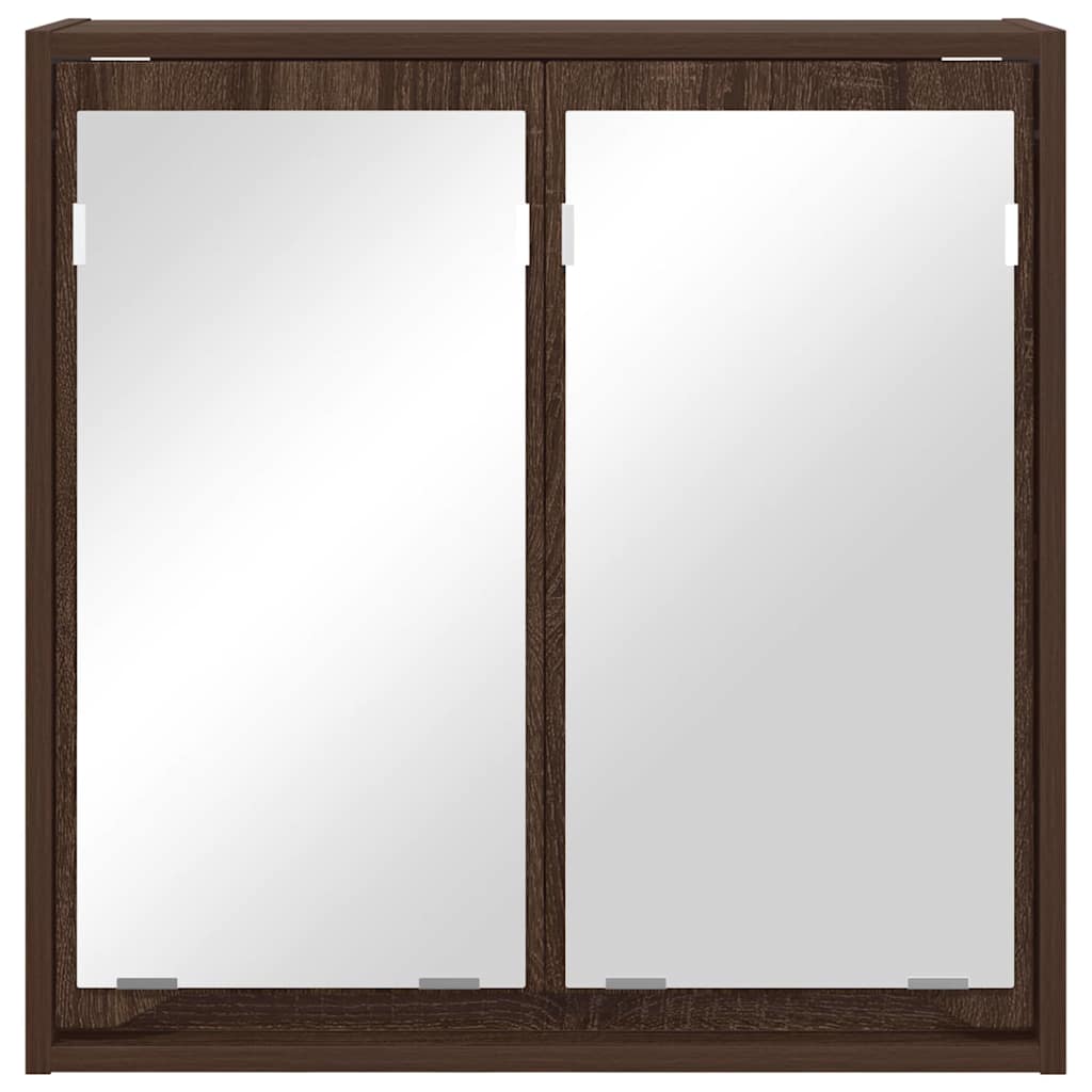 vidaXL Badezimmerspiegelschrank Braun Eichen-Optik 60 x 20 x 60 cm