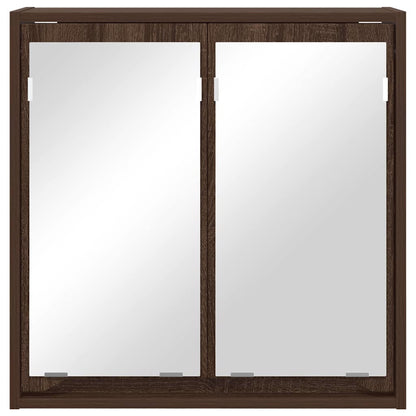 vidaXL Badezimmerspiegelschrank Braun Eichen-Optik 60 x 20 x 60 cm
