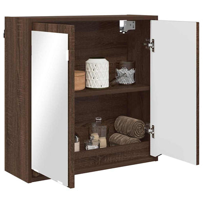 vidaXL Badezimmerspiegelschrank Braun Eichen-Optik 60 x 20 x 60 cm