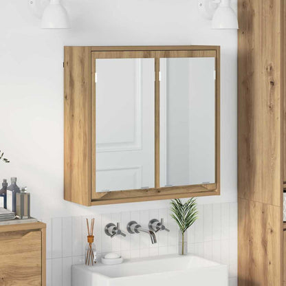 vidaXL Armoire de toilette avec porte chêne artisan 60 x 20 x 60 cm