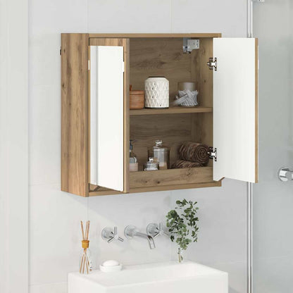 vidaXL Armoire de toilette avec porte chêne artisan 60 x 20 x 60 cm