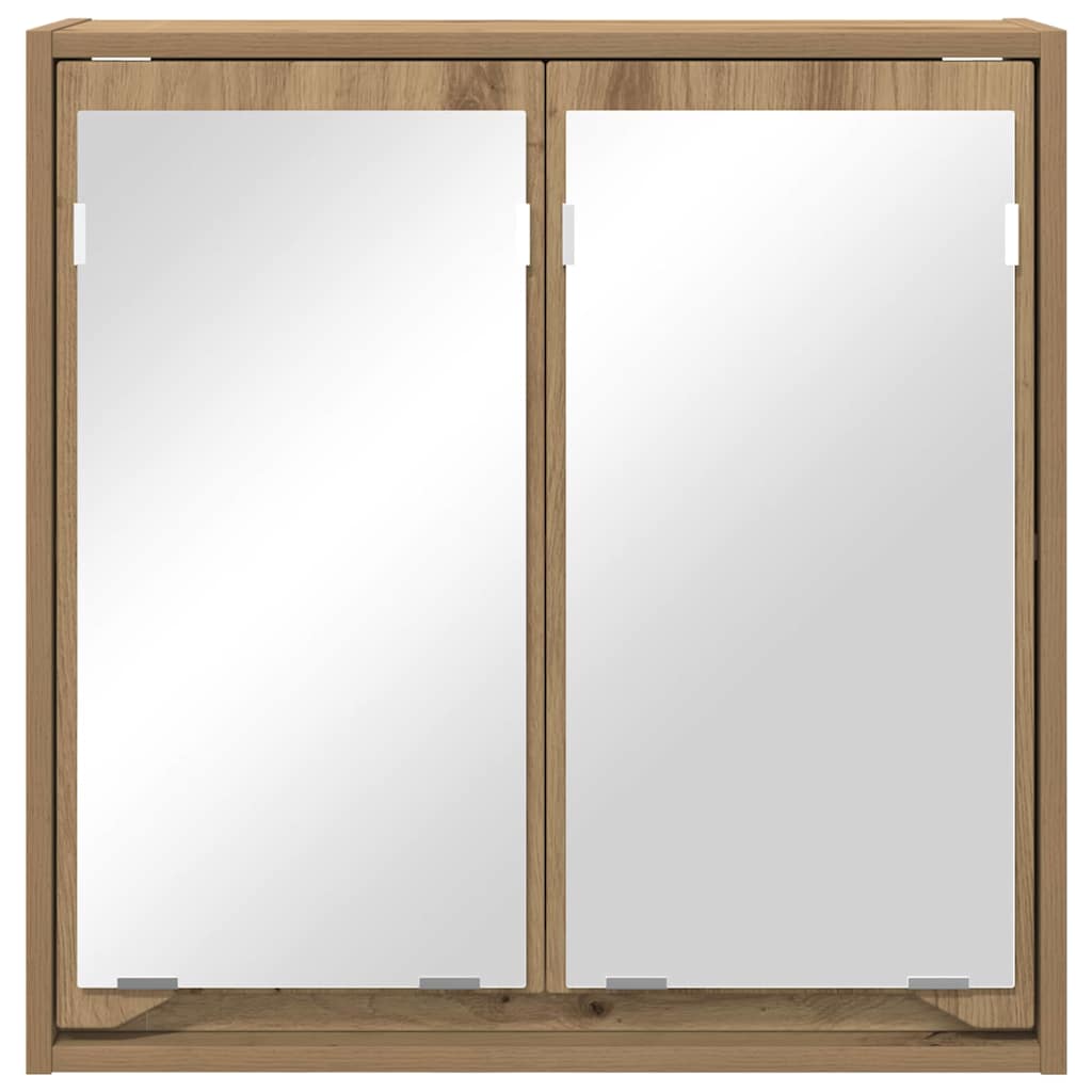 vidaXL Armoire de toilette avec porte chêne artisan 60 x 20 x 60 cm