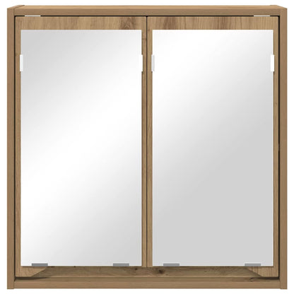 vidaXL Armoire de toilette avec porte chêne artisan 60 x 20 x 60 cm