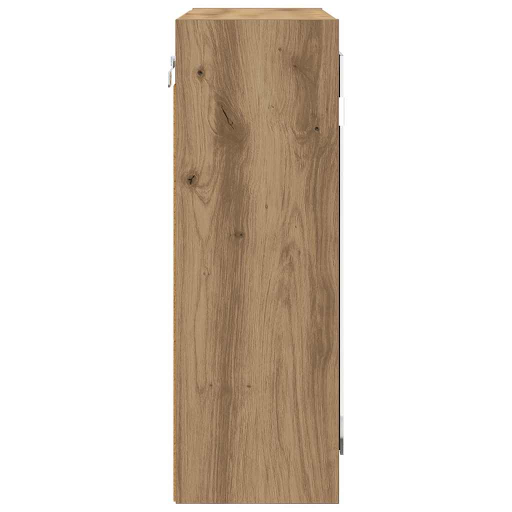 vidaXL Armoire de toilette avec porte chêne artisan 60 x 20 x 60 cm