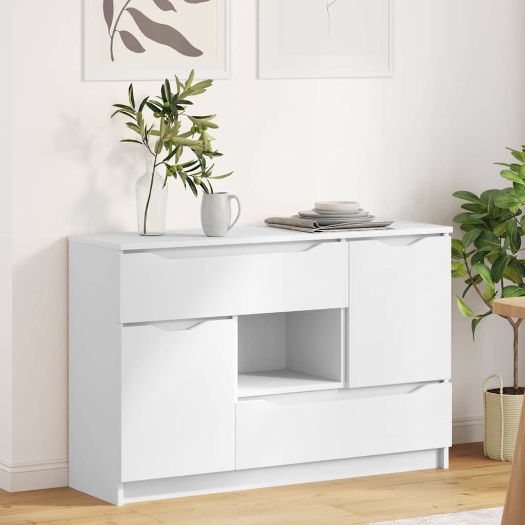 vidaXL Commode à tiroirs Blanc 100 x 30 x 65,6 cm Bois d'ingénierie