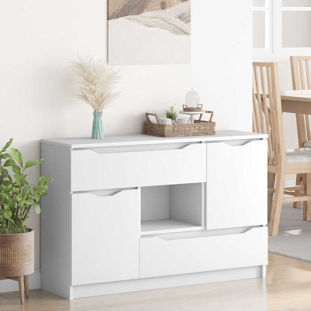 vidaXL Commode à tiroirs Blanc 100 x 30 x 65,6 cm Bois d'ingénierie